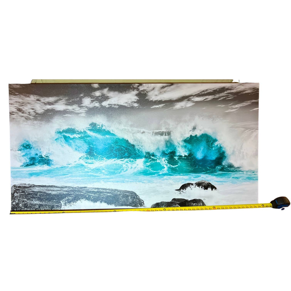 Ready to Hang Crashing Waves Canvas Wall Decor For Living Room `